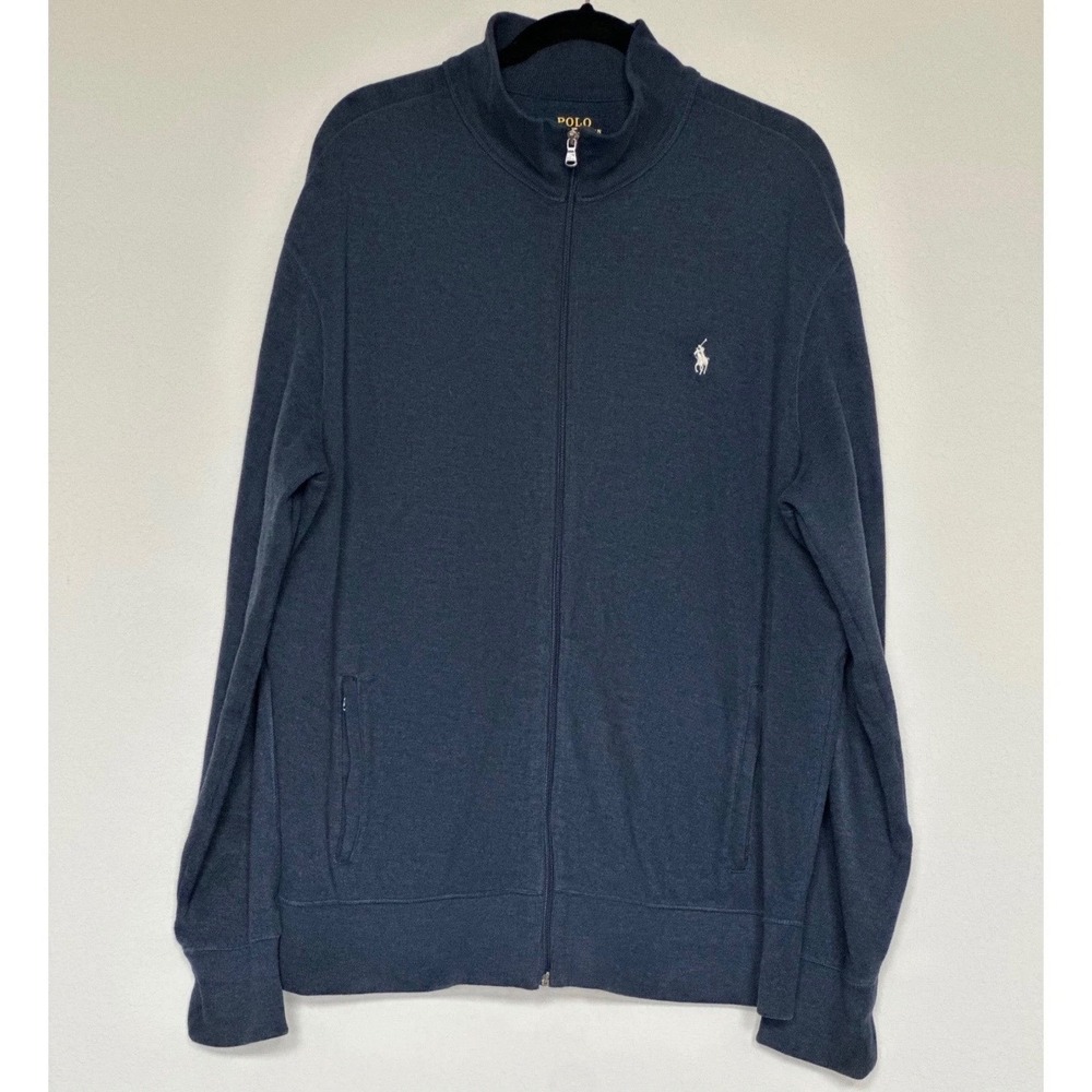Polo Ralph Lauren‎ Performance Full Zip Jacket Navy Blue XXL Mens